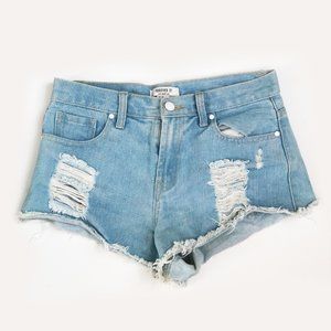 Forever 21 Ripped Denim Shorts